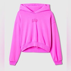 GAP Womens Vintage Soft Arch Logo Cropped Hoodie - NWT Size M